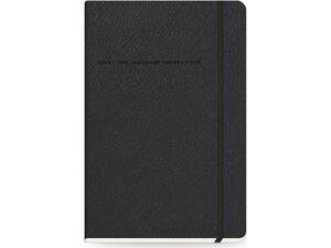 Ημερολόγιο ημερήσιο The Writing Fields Softline 2000 17x24cm 2024 με λάστιχο soft εξώφυλλο με υφή δέρματος μαύρο